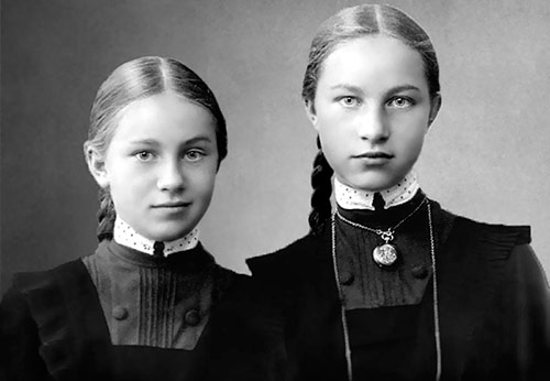 Meninas russas do início do século 20 e uniformes escolares
